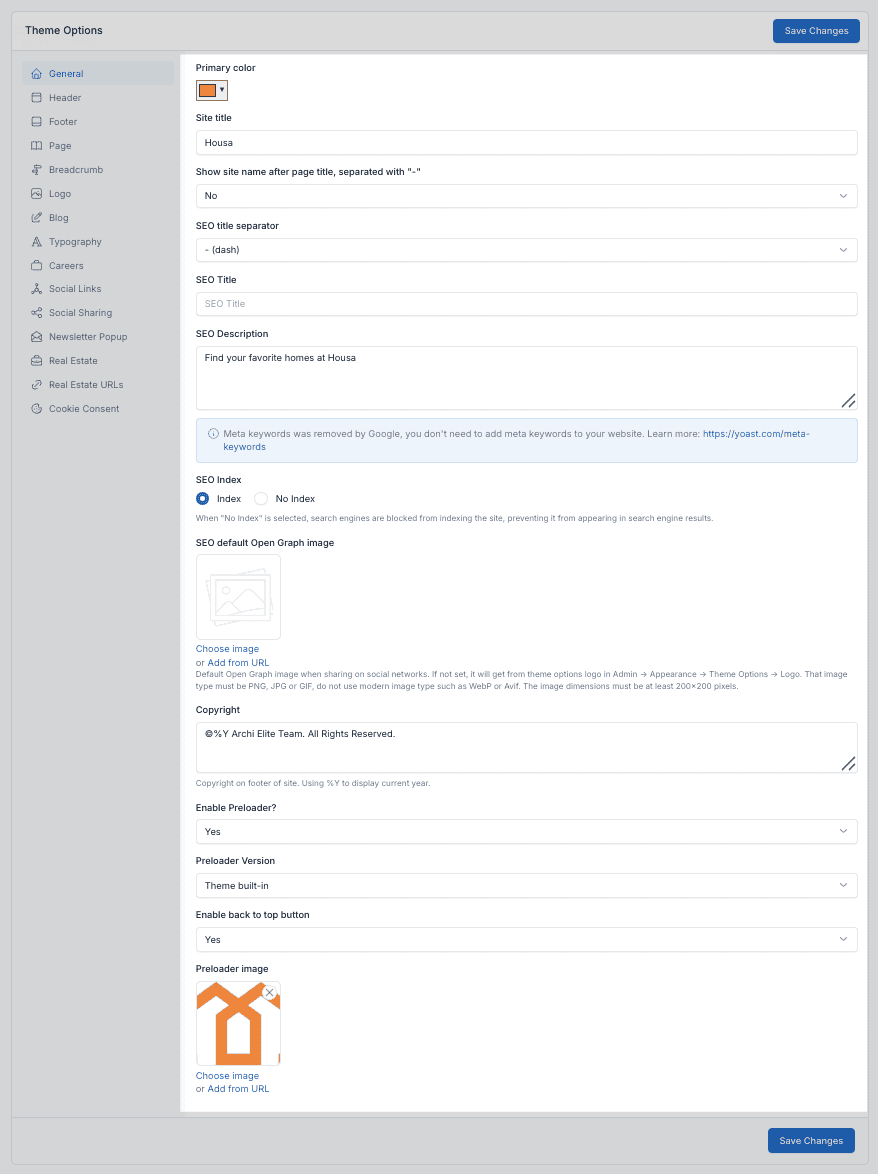 General Settings