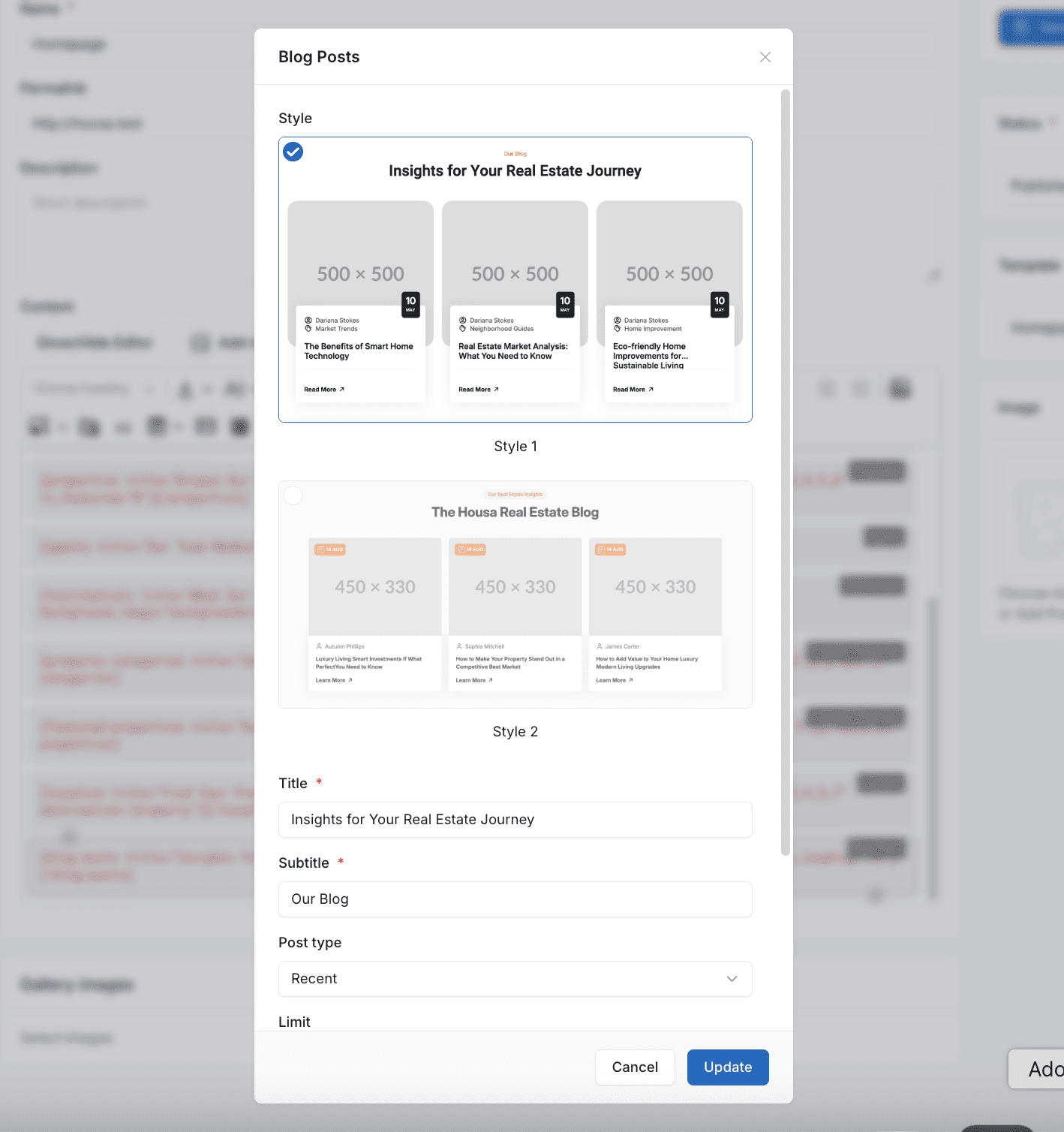 Setup Blog Posts